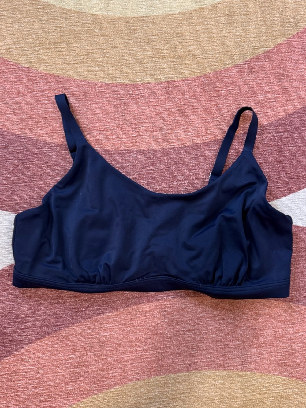 Athleta Navy Swim Bikini Top — Solid Dark Blue Bralette